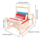 Kit de telar plegable multiartesanal de madera – Telar de mesa con 12 madejas de lana