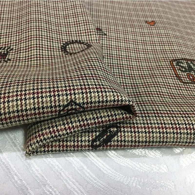 Mini Check Plaid Suiting Fabric – Polyester Cotton Blend