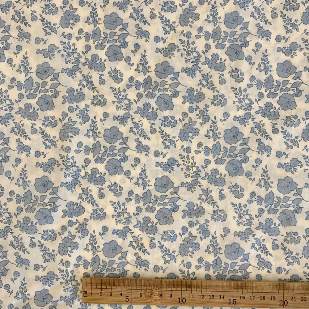 100% Cotton 60S Vintage Floral Print Fabric | Skin-Friendly | Sold by the Meter