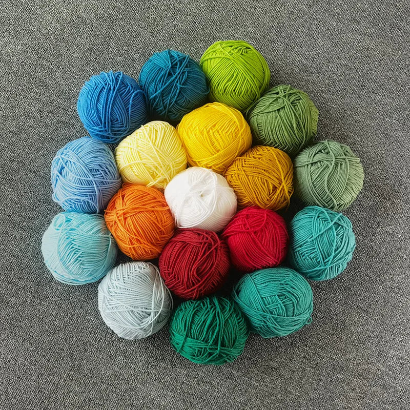 4-Ply Milk Cotton Knitting Yarn – 80% Cotton Blend | 40-50g Skein for Crochet, Sweaters & Amigurumi
