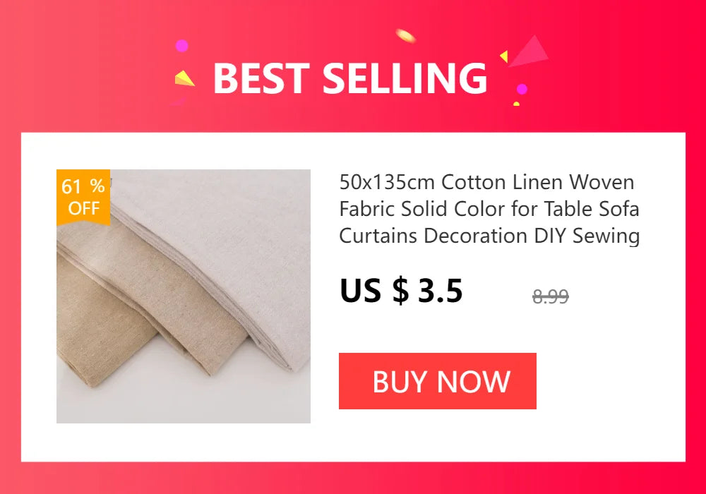 Faux Cotton Linen Fabric – Solid Color, 135cm Wide | Shirts, Curtains, Home Textiles & DIY