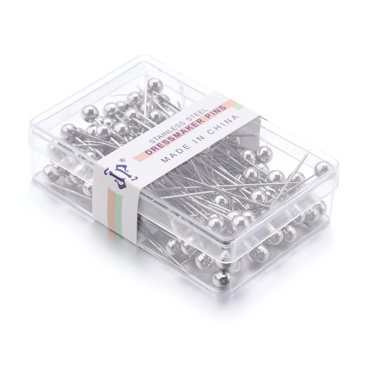 100-Piece Color Ball Head Sewing Pins — Stainless Steel Quilting & Fabric Pins