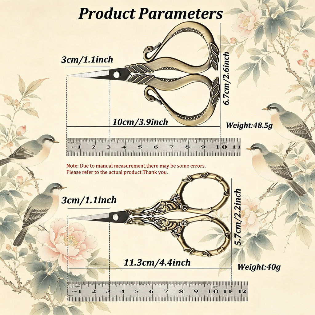 Delicate Embroidery Scissors | Stainless Steel Sewing & Craft Shears
