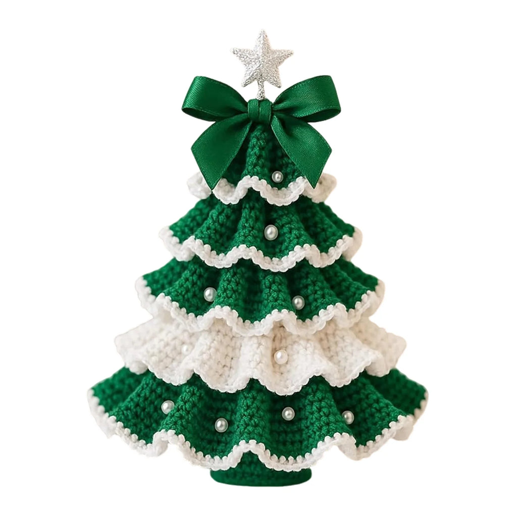 DIY Crochet Christmas Tree Kit – Yarn, Hook & Beads Included