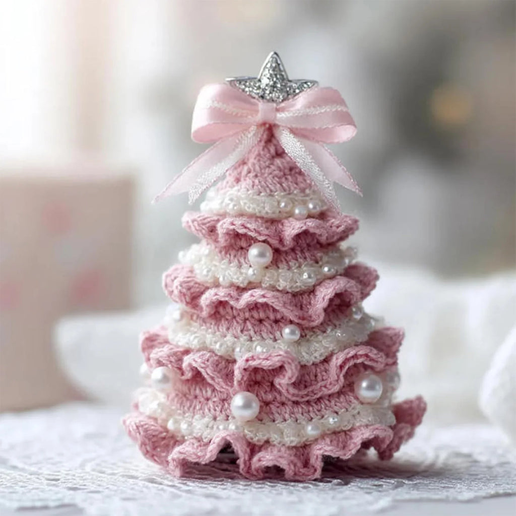 DIY Crochet Christmas Tree Kit – Yarn, Hook & Beads Included