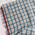Blue Checkered Cotton Fabric | 145cm Wide | Sold by the Half Meter | Clothing & Desktop Decor