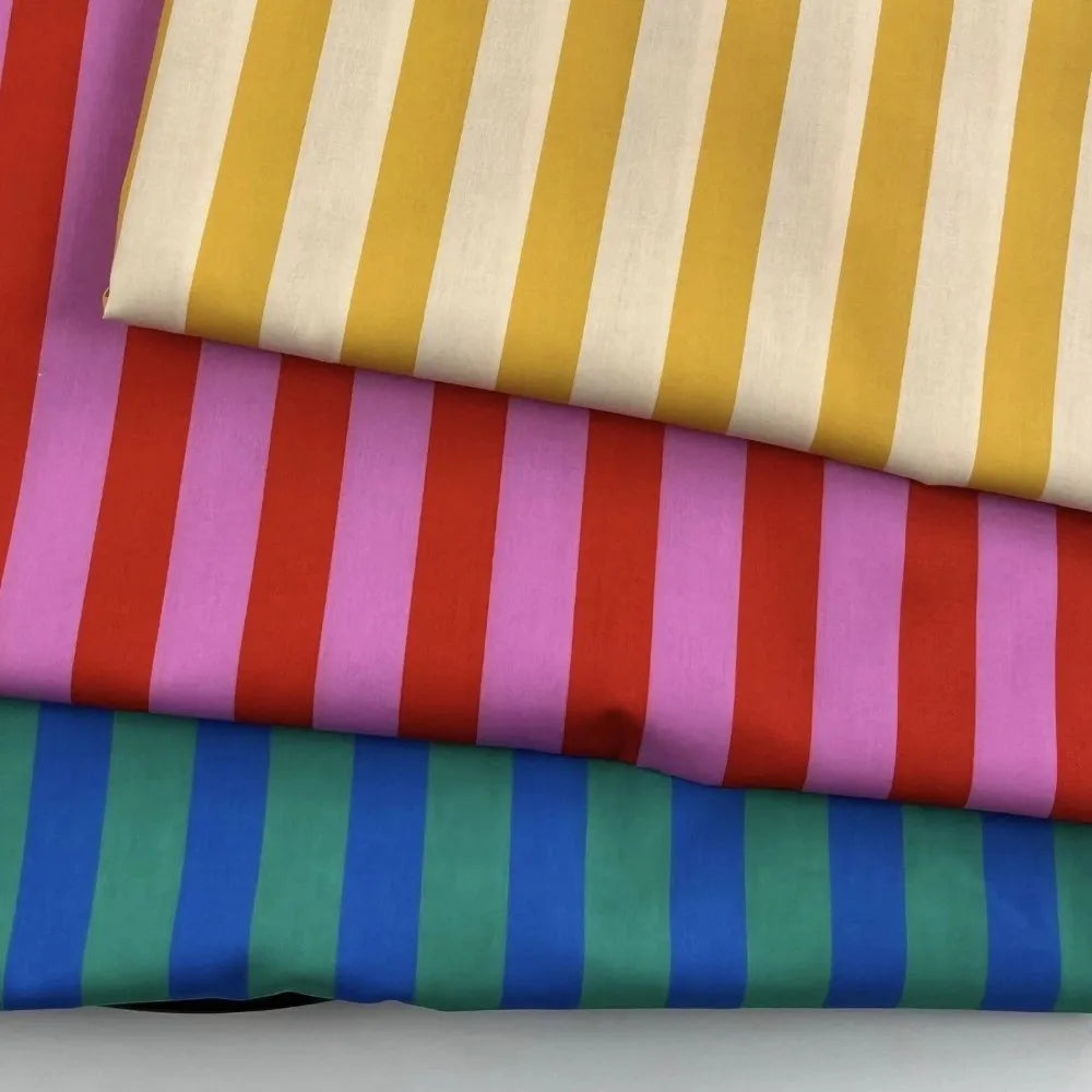 Vertical Stripes Challie Fabric – Multicolor | 150×100 cm (59×39 in) | Dresses, Tablecloths & DIY Sewing