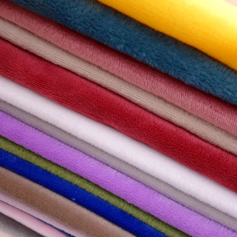 Minky Plush Fabric – Soft Solid Color Fleece for Quilting, Toys, Dolls & Home Textiles (Sold by the Meter, 160cm Wide)