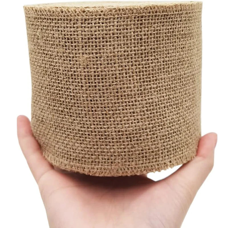 Natural Burlap Jute Ribbon Roll – 8 Widths & 2 Lengths | Gift Wrapping, Crafts, Wedding & Home Décor