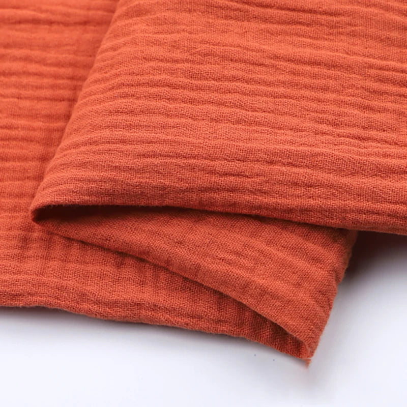 Double Gauze Cotton Muslin Fabric – 140cm Wide | Soft & Breathable for Quilting, Dresses & DIY