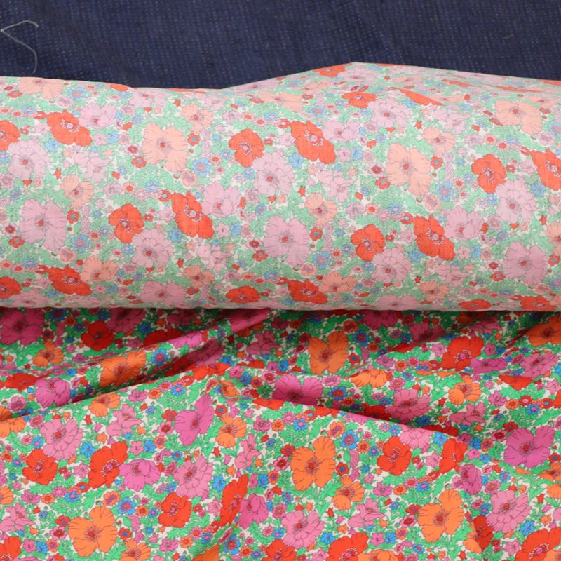 80s Count Floral Digital Print 100% Cotton Fabric – 55" Wide | Dresses, Skirts & Quilting (Sold by the Half Meter)