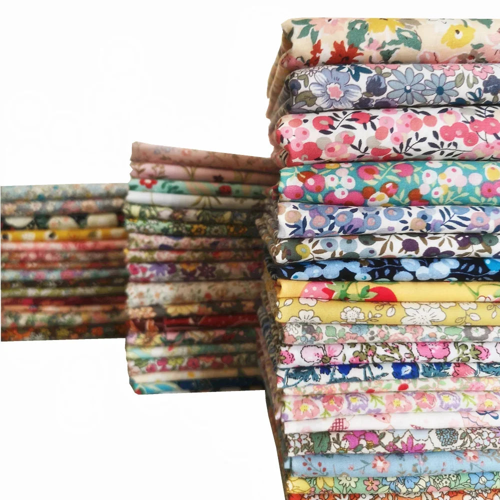 145cm Floral Cotton Poplin Fabric, 50cm Piece
