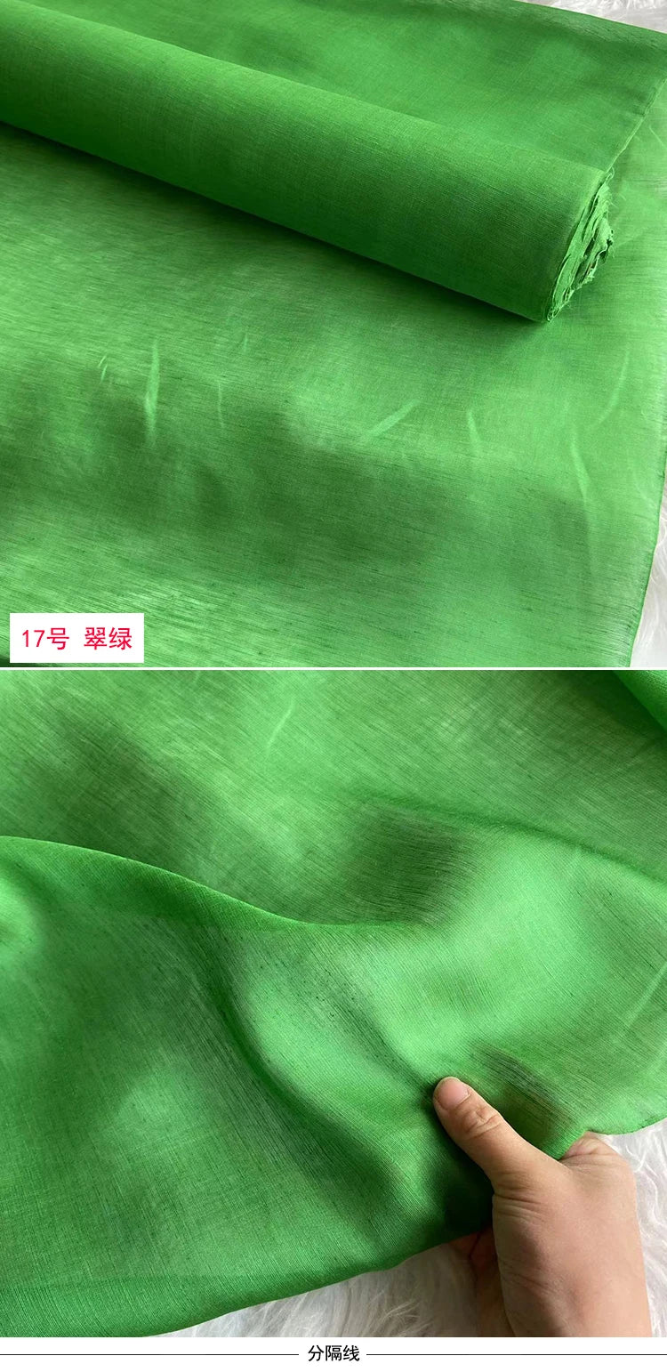 Mulberry Silk & Linen Blend Fabric by the Meter | 138cm Wide | 13 Momme