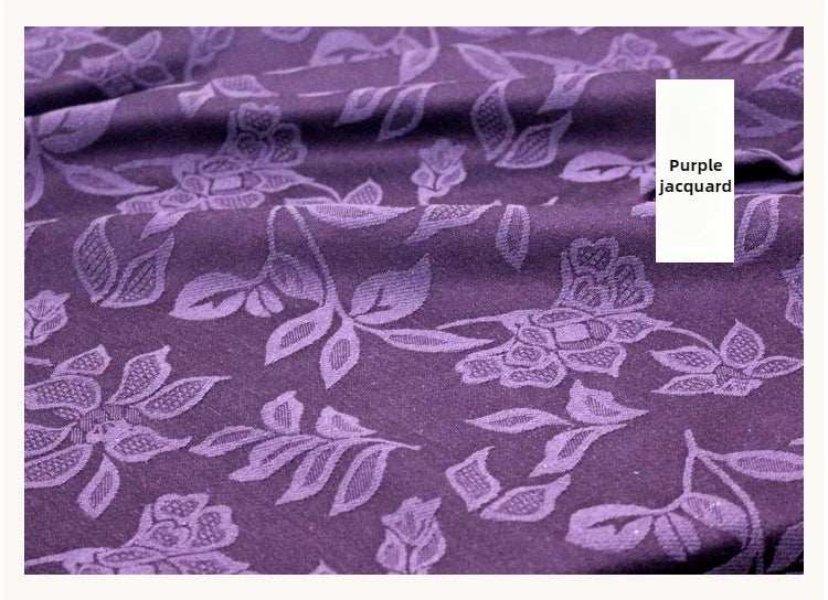Bodhi Flower Jacquard Cotton Linen Fabric – 241g/m², 145cm Wide, Sold by the Meter – For Hanfu, Cheongsam & Clothing