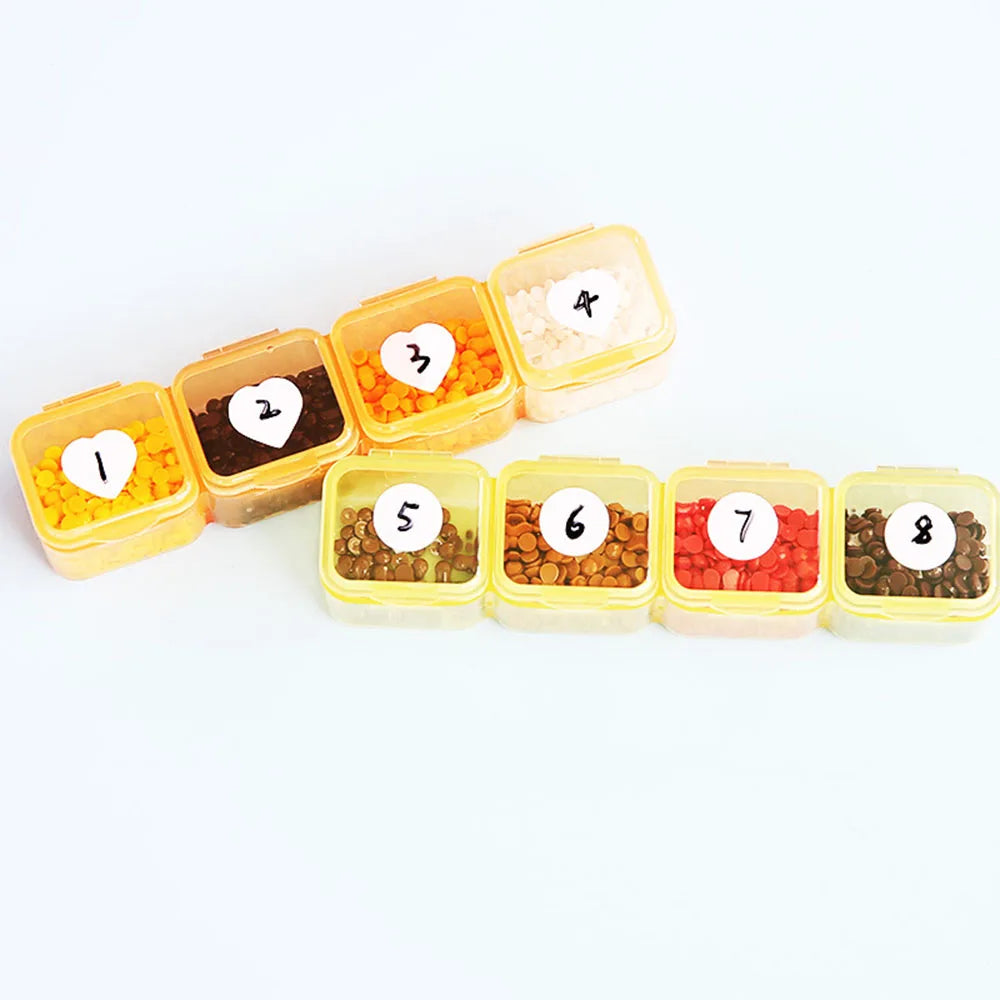 1 ud. Caja de almacenamiento de plástico con 28/32/48/56/64 compartimentos, organizador de accesorios de joyería, abalorios y cuentas para pintura de diamante DIY