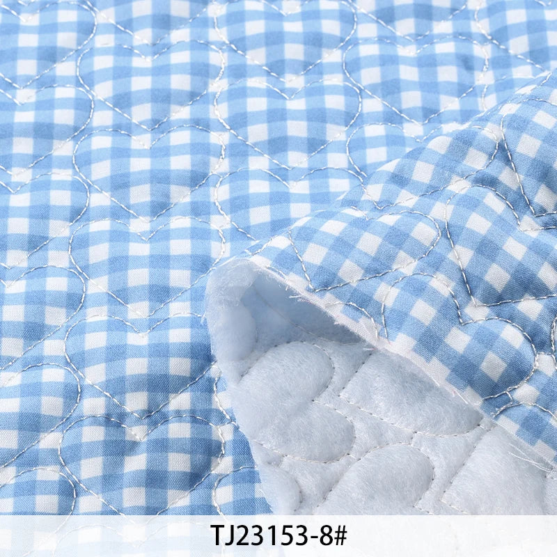 Pure Cotton Grid Quilted Fabric — Anti-Static, High-Absorbency | 0.5, 1 & 2 Yard Cuts
