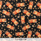 Halloween Print Fabric – Spiderweb, Ghost & Holiday Motifs | 100% Polyester, 150cm Wide