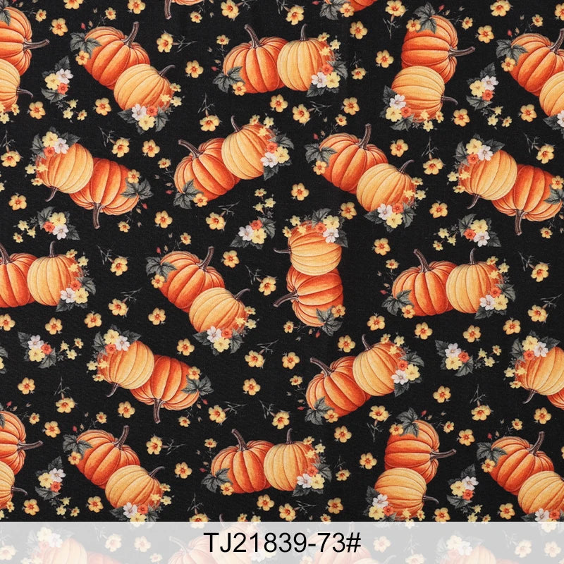 Halloween Print Fabric – Spiderweb, Ghost & Holiday Motifs | 100% Polyester, 150cm Wide