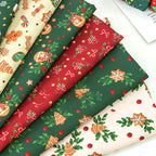 Christmas Holiday Print Fabric – 100% Polyester, 50cm x 150cm