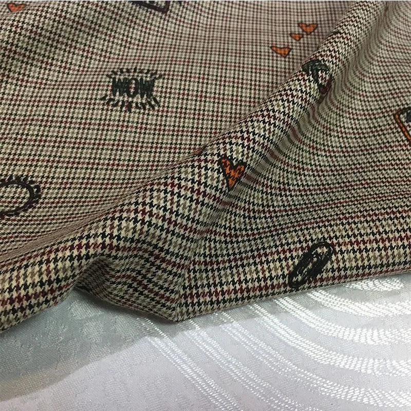 Mini Check Plaid Suiting Fabric – Polyester Cotton Blend