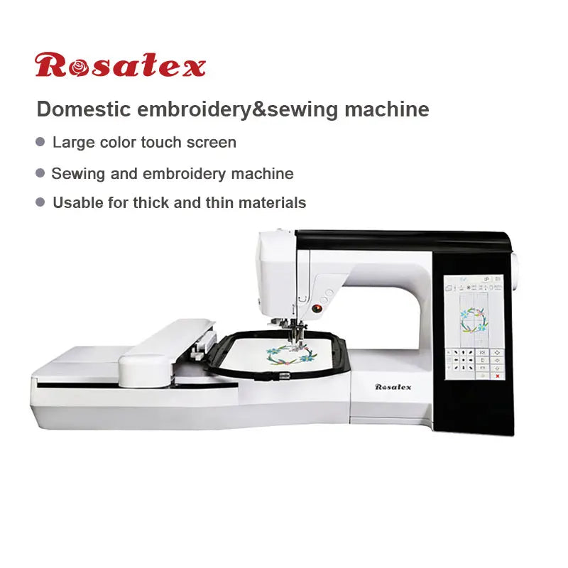 ROSATEX RS-777 High Speed Household Computerized Embroidery Machine – 85W, Flat-Bed Chain Stitch