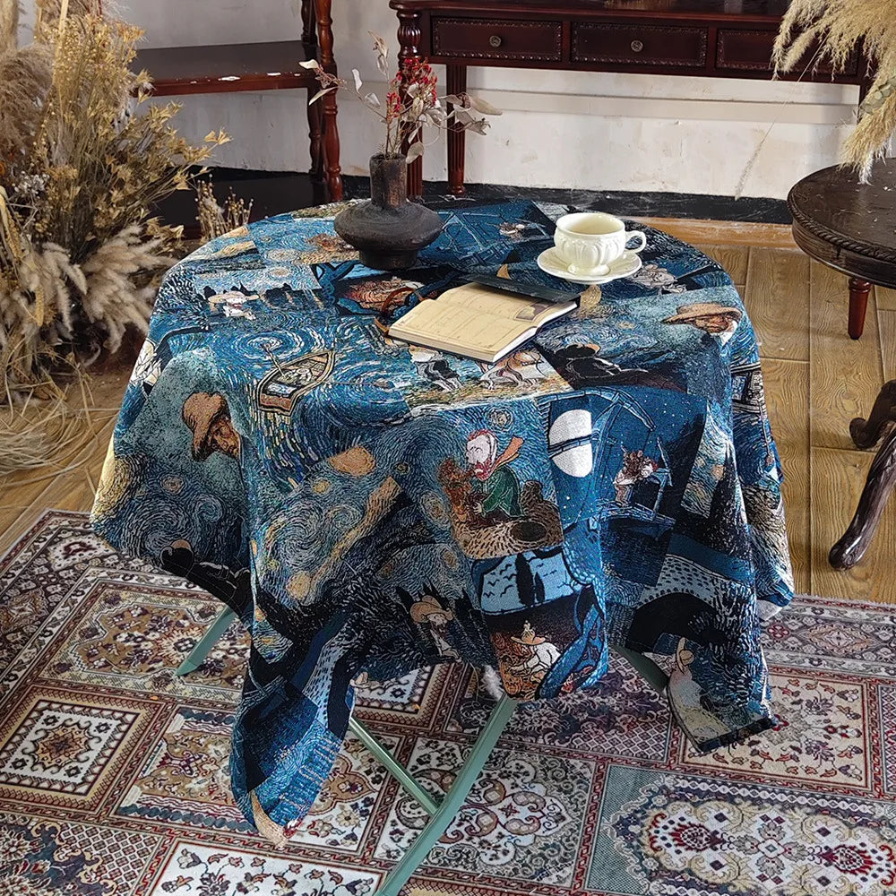 Monet Oil Painting Jacquard Fabric by the Meter | 146cm Wide | Home Décor & Sewing