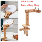 Soporte de escritorio ajustable para bastidor de bordado de madera con rotación de 360 grados Marcos de bastidor de punto de cruz Anillos Regalos para adultos y madres Costura