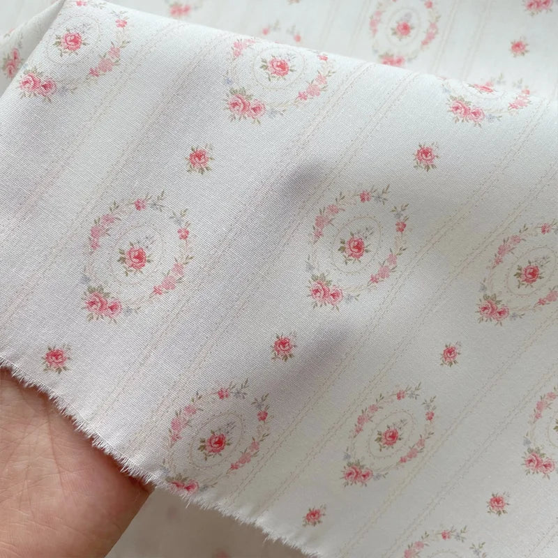 40 Pieces Of Thin Cotton Fabric Flower Wall Rose Flower Fabric Shirt Pajamas Toy Doll Clothes Handmade Fabric