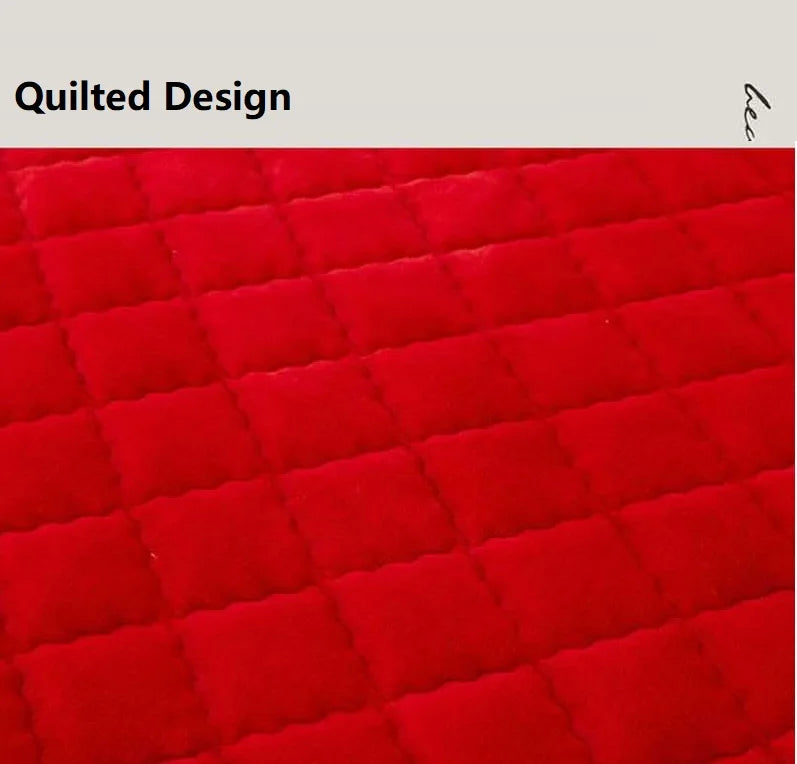 mtuove Luxury Flannel Velvet Quilted Bedspread – Lace Edge, Anti-Slip, Winter Warm Bed Cover