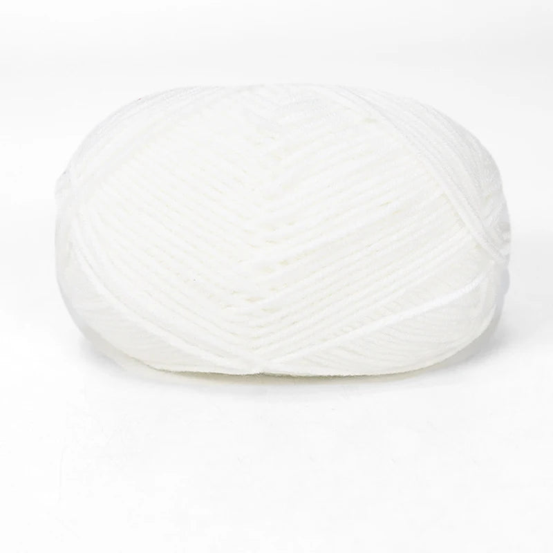 4-Strand Milk Cotton Yarn – 16S Acrylic Blend | Hand Knitting, Sweaters, Scarves & DIY Bags