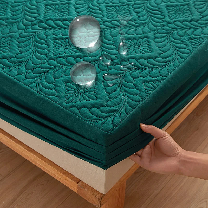 Anqianny Grade A Waterproof Quilted Mattress Protector – 300TC Jacquard, TPU Layer, Anti-Mite