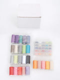 25-Piece Polyester Sewing Thread Set – 400 Yards Per Spool | Bobbins & Thread