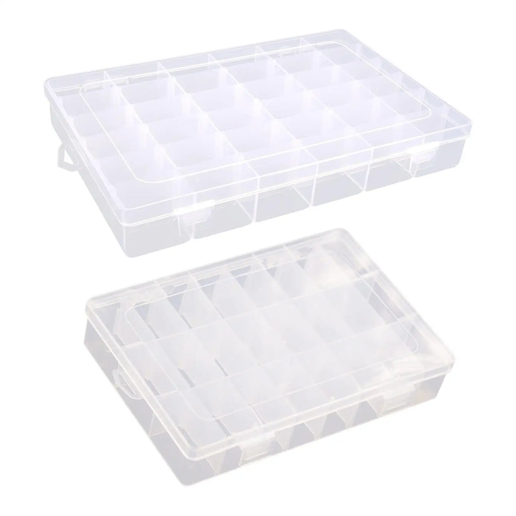 Sewing Thread Storage Box Organizer Portable Compartments Carry Case Empty Threads Spools Box for Beads Embroidery Threads