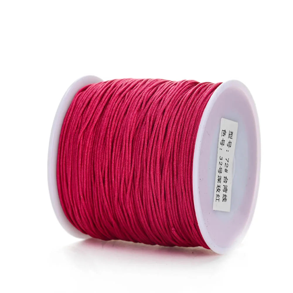Nylon Cord Thread – 0.8mm, 100m Spool | 28 Colors | Bracelets, Necklaces & DIY Crafts