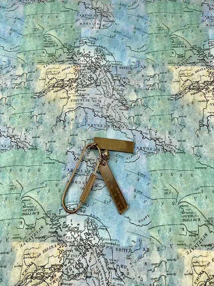 Vintage Newspaper & Map Print 100% Cotton Fabric | 110cm Wide | Sold by the Half Meter
