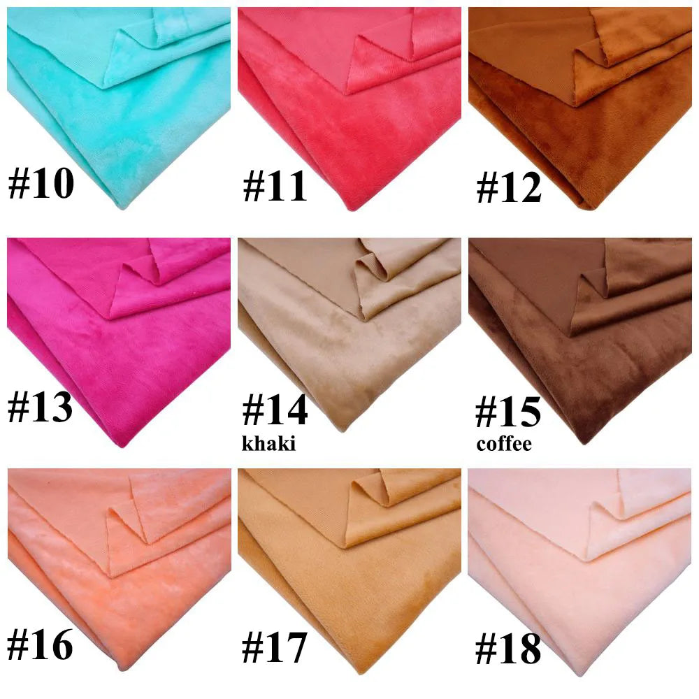 Minky Plush Fabric – Soft Solid Color Fleece for Quilting, Toys, Dolls & Home Textiles (Sold by the Meter, 160cm Wide)