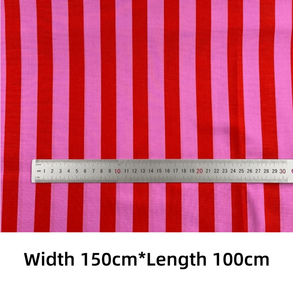 Multicolor Vertical Stripes Fabric – 150x100cm, Quick-Dry & Breathable for Dresses, Tablecloths & DIY
