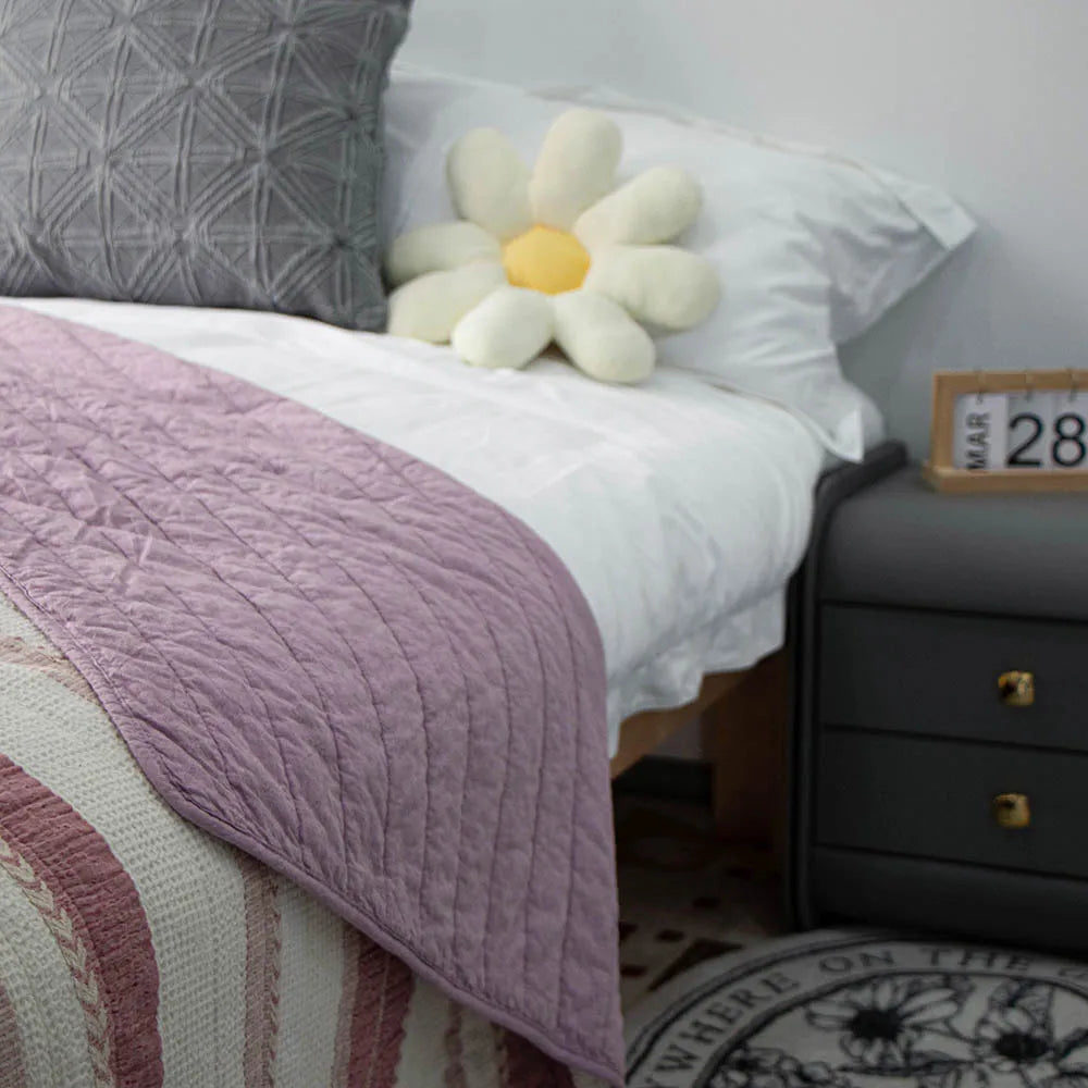 All-Season Waffle Weave Cotton Quilted Throw Blanket – Breathable & Sustainable | Custom Sizes