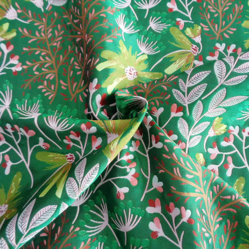Luxury Double-Sided Jacquard Fabric – Galsang Flower Brocade for Dresses, Shirts & Quilting