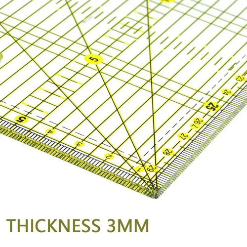15 × 30 cm Acrylic Quilting Ruler – Double-Color Grid & Angle Guide