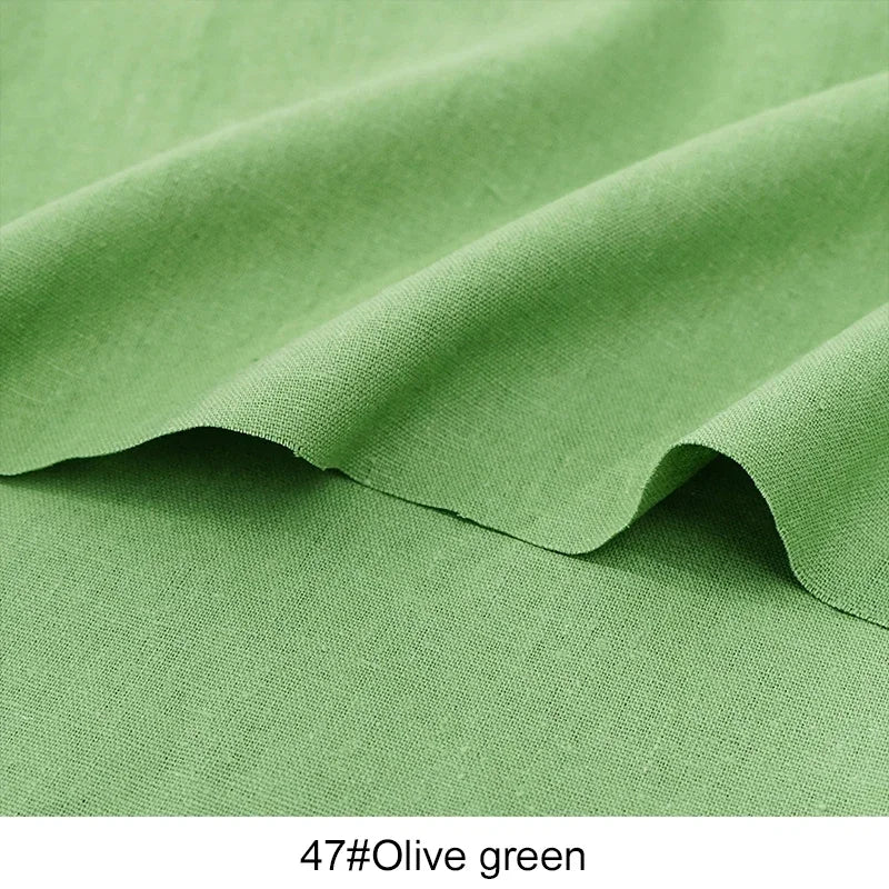 0.5m/1m/2m Pure Color Faux Cotton Linen Fabric Soft for DIY Clothing Curtain Storage Bag Home Textile Tablecloth Sewing Fabric