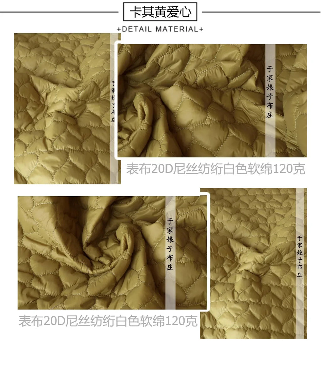 Printed Quilted Cotton Fabric – 135x50cm, Jacket Lining & Autumn Winter Sewing Fabric