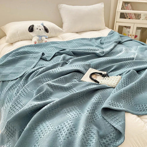 100% Cotton Waffle Blanket – Throws & Bed Layering
