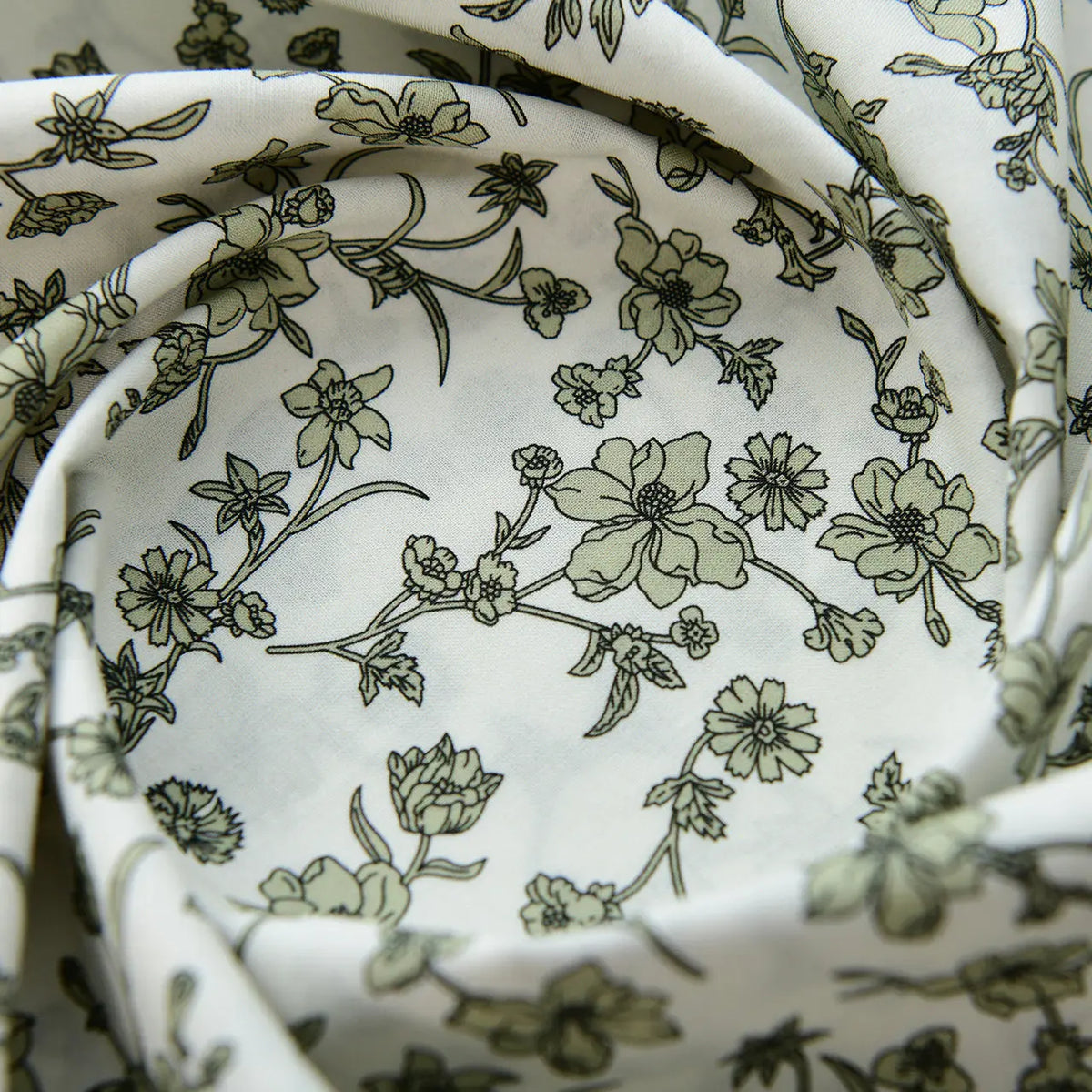 60s Premium Combed Pure Cotton Fabric Vintage Floral Soft For Dress Shirt Blouse Apron Patchwork Pillow Cushion Diy Sewing Craft