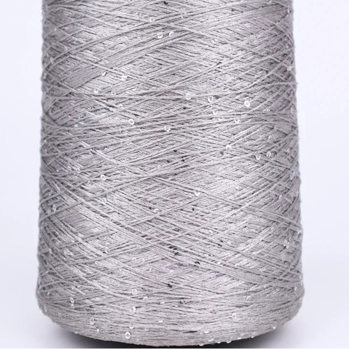 500G Glitter Fancy Yarn with Sequins – Hand Knitting & Crochet | 3mm Sequins | 25 Colors