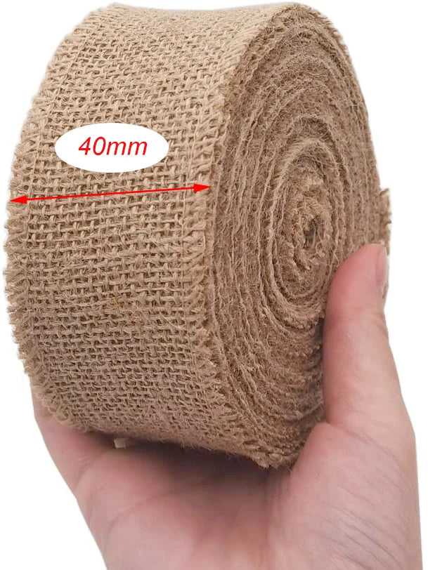 Natural Burlap Jute Ribbon Roll – 8 Widths & 2 Lengths | Gift Wrapping, Crafts, Wedding & Home Décor