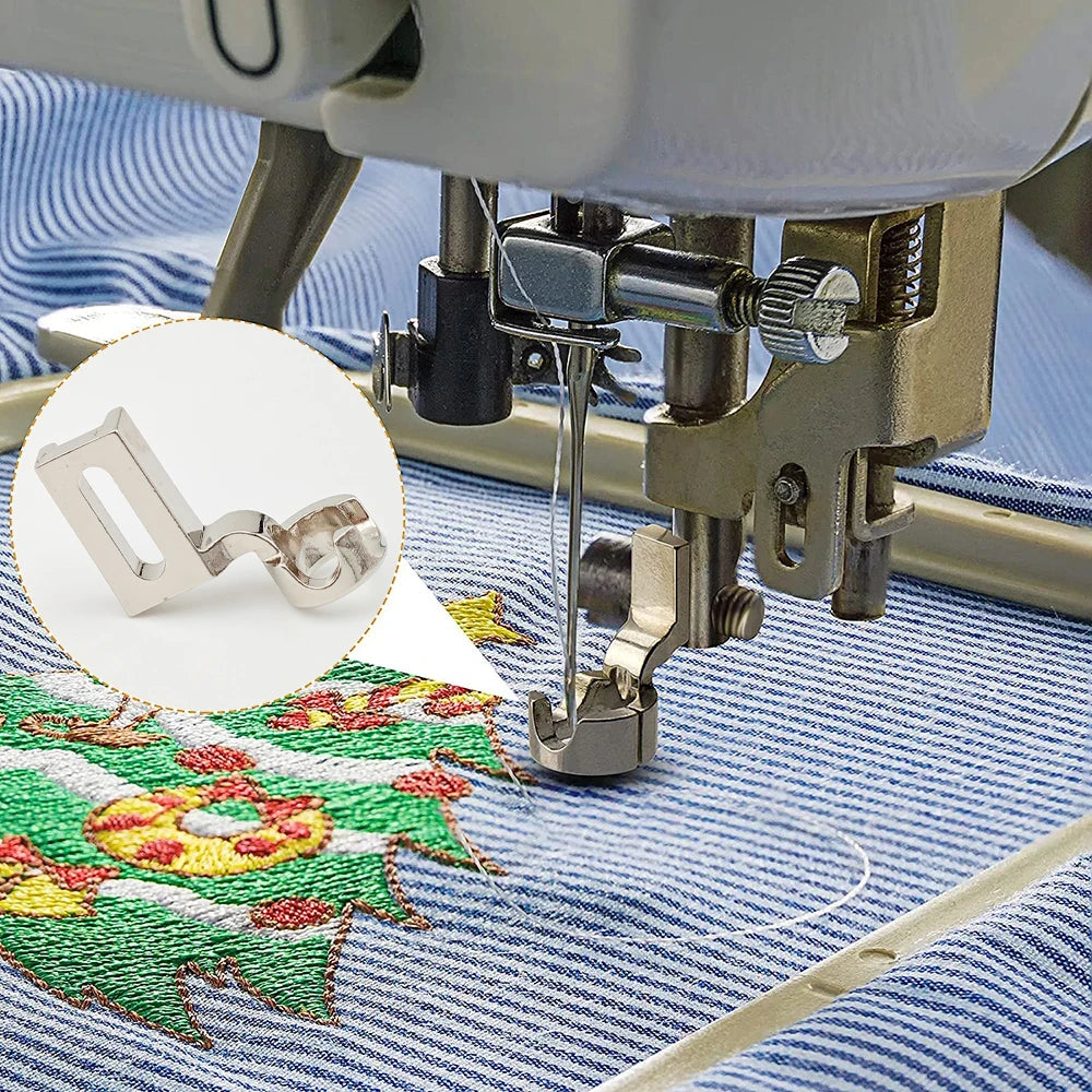Free-Motion Quilting Ruler Presser Foot – Low & High Shank Metal | Domestic Sewing Machine Quilting & Embroidery
