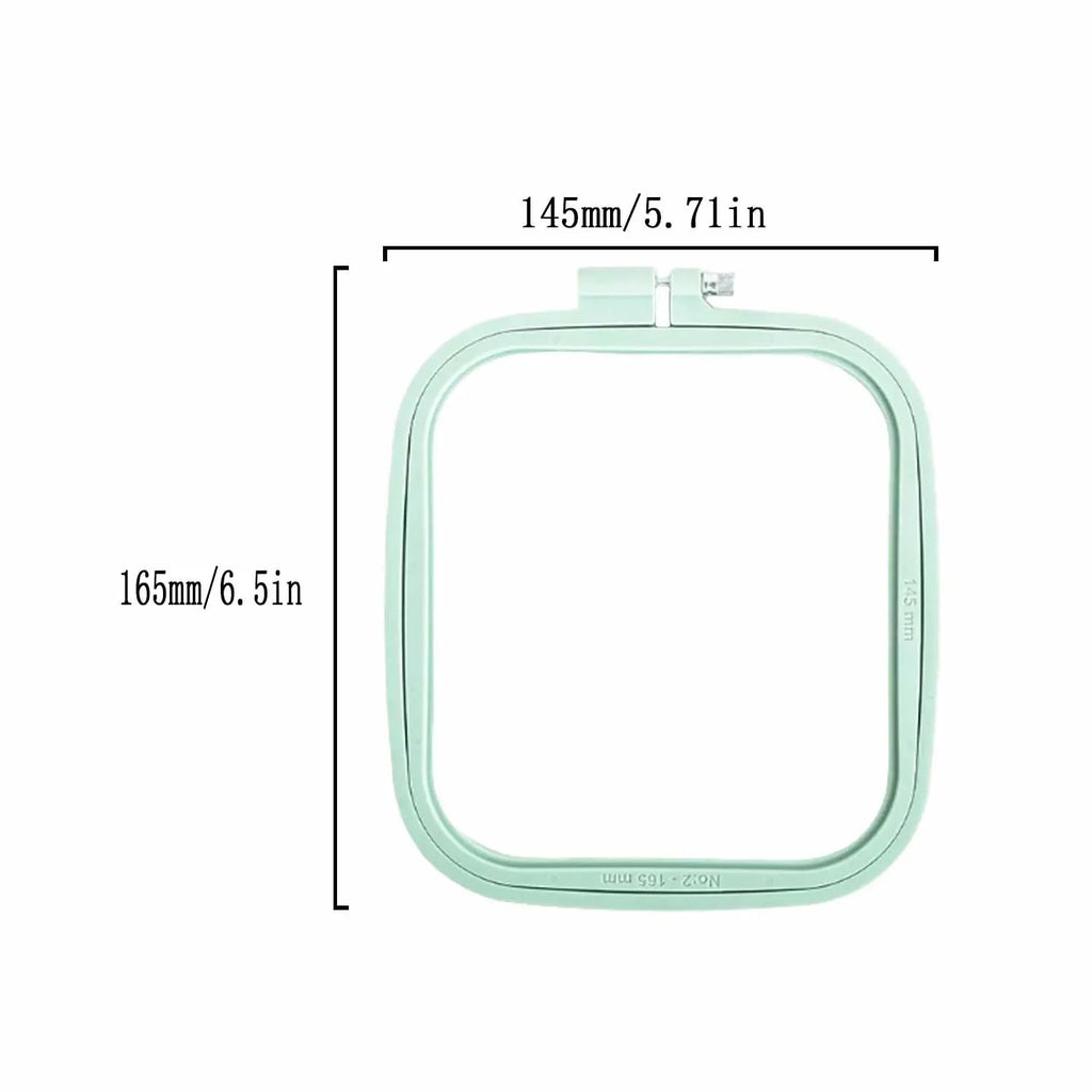 Juego de 5 Anillos Cuadrados de Plástico para Bastidor de Bordado Hecho a Mano, Aros de Bordado, Herramienta de Costura para Punto de Cruz DIY, Herramienta de Artesanía con Aguja