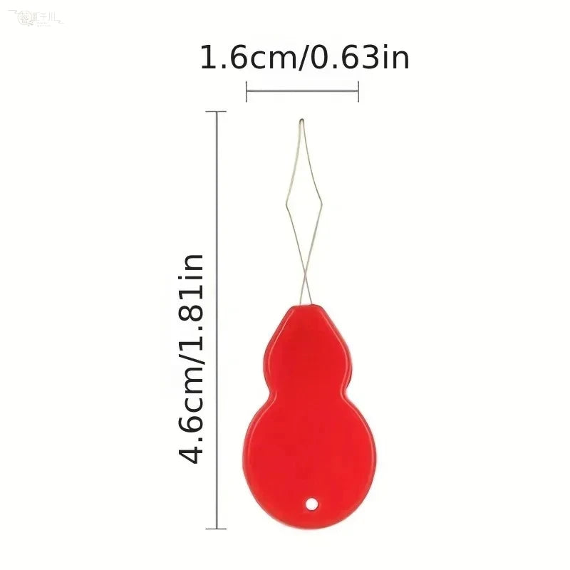 Automatic Needle Threader – Gourd-Shape Plastic Threading Tool for Hand Sewing & Quilting