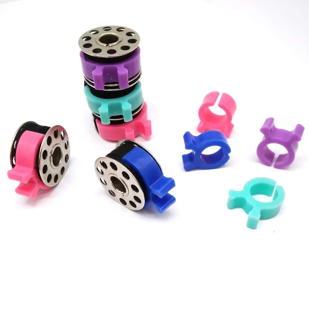 Bobbin Buddies — Clips y soportes coloridos para canillas para costura, acolchado y bordado